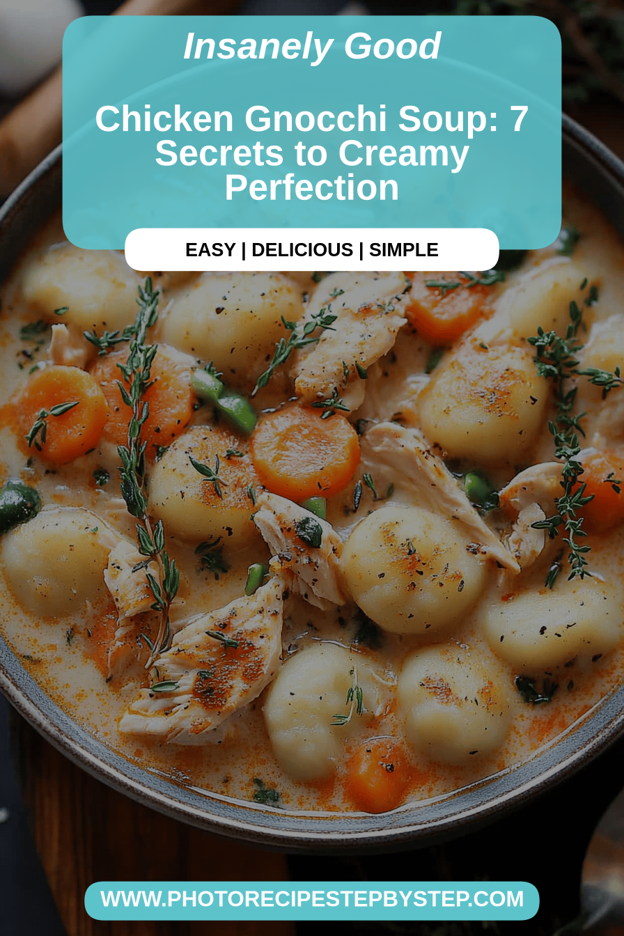 Chicken Gnocchi Soup final dish beautifully presented and ready to serve