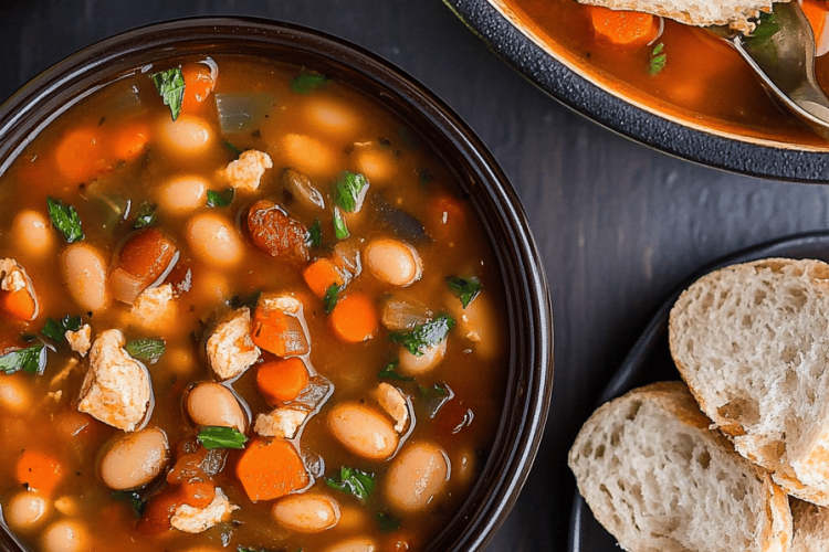 Chicken bean soup