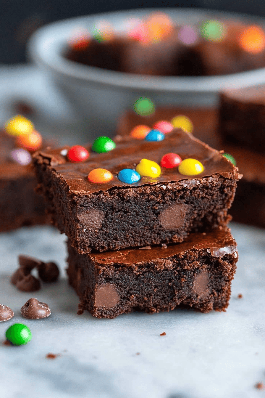 Cosmic Brownies ingredients organized and measured on kitchen counter