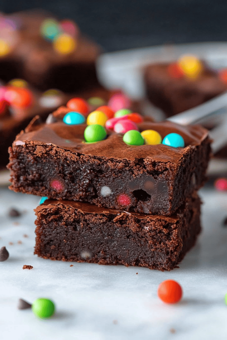 Cosmic Brownies ingredients organized and measured on kitchen counter