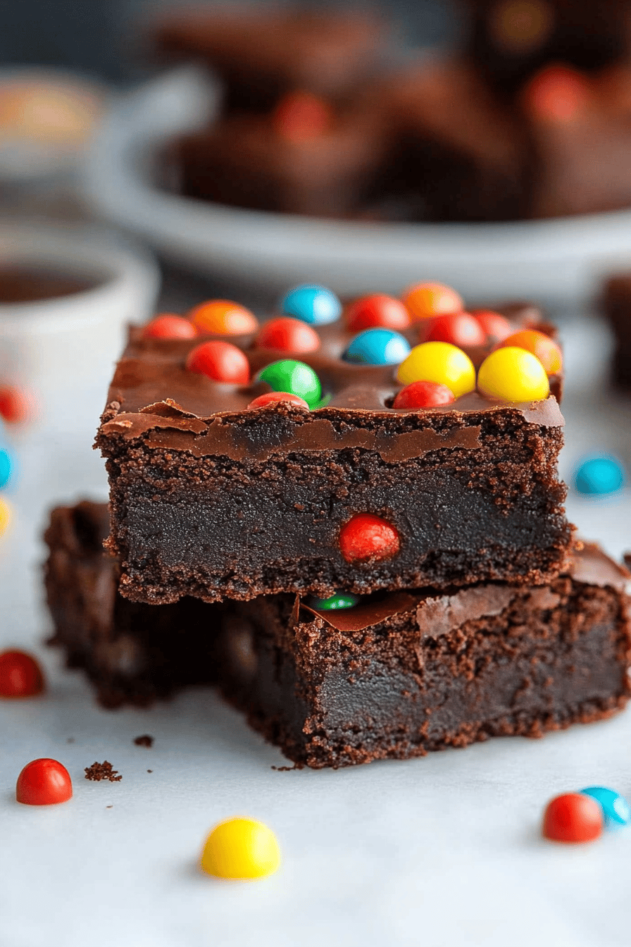 Cosmic Brownies slice on plate showing perfect texture and swirl pattern