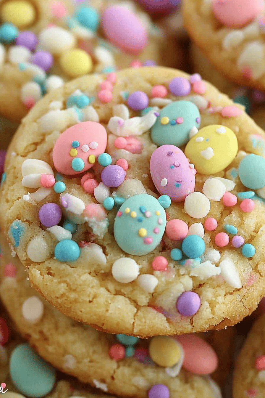 Easter cookies slice on plate showing perfect texture and swirl pattern