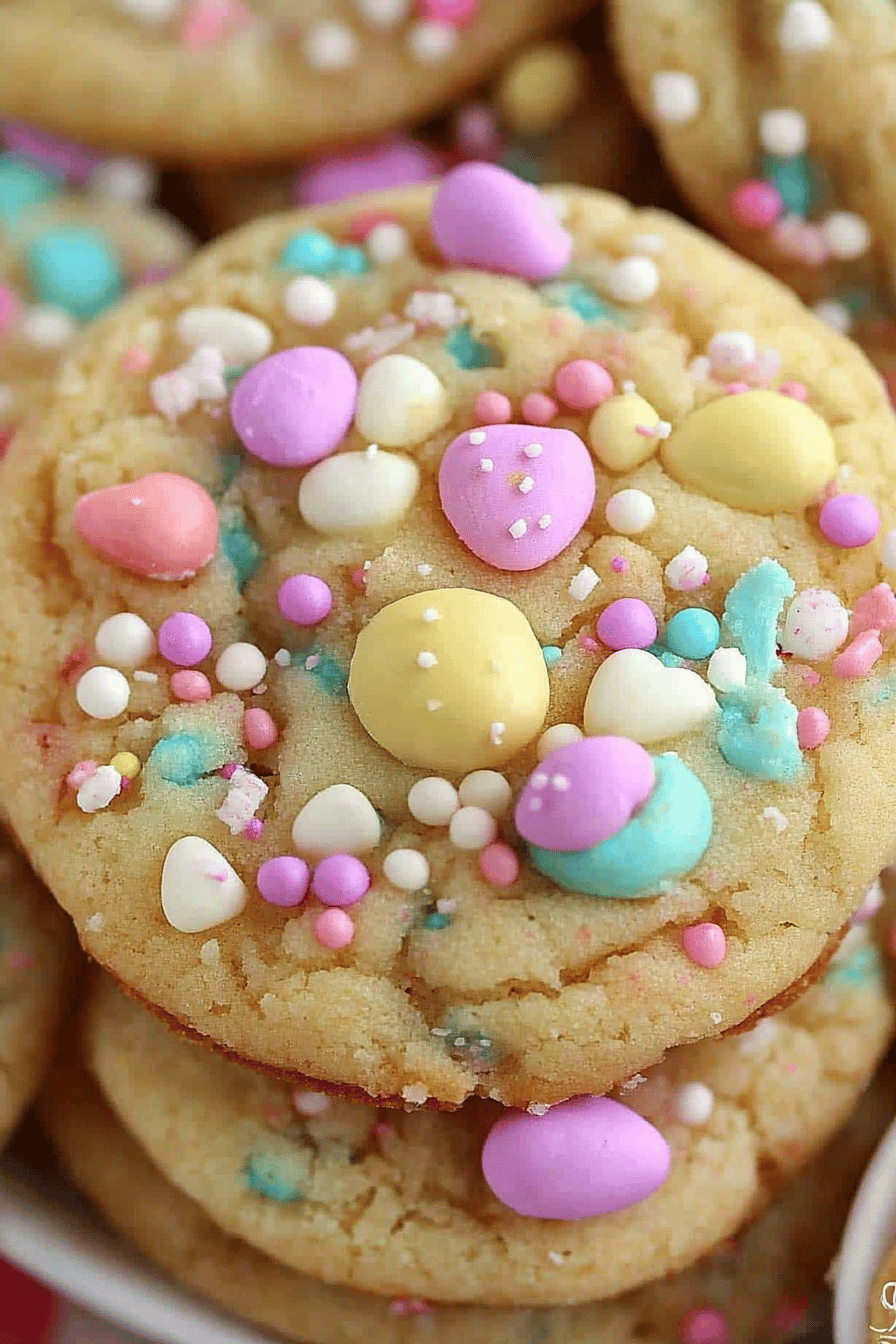 Easter cookies ingredients organized and measured on kitchen counter