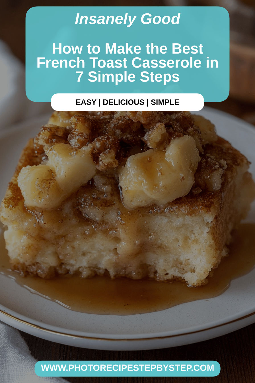 French Toast Casserole final dish beautifully presented and ready to serve