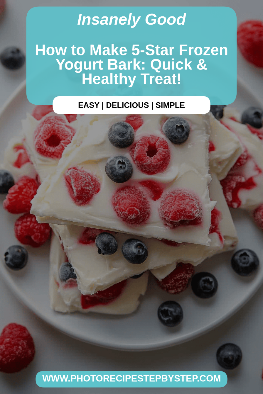 Frozen Yogurt Bark final dish beautifully presented and ready to serve