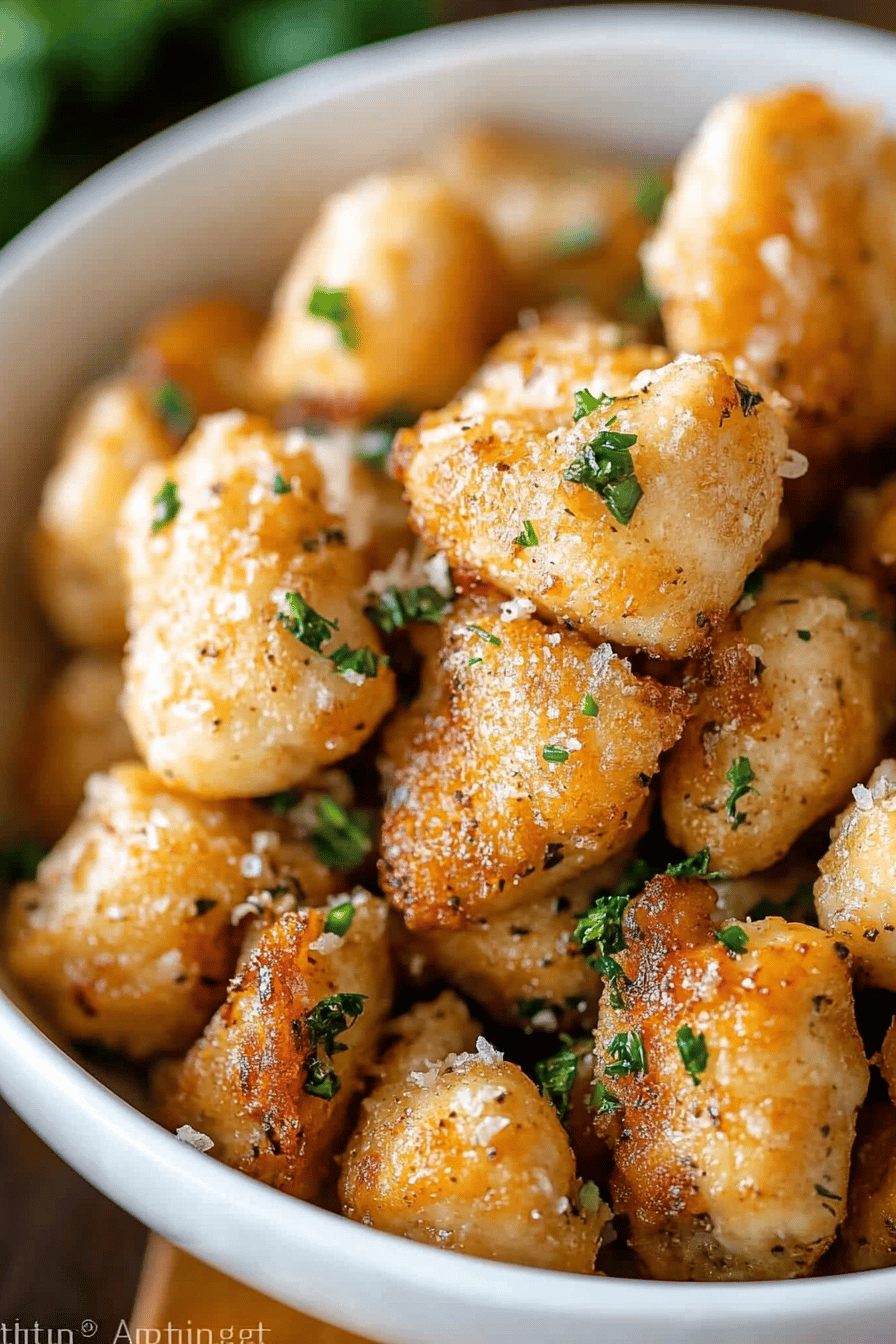 Garlic Parmesan Chicken Bites ingredients organized and measured on kitchen counter