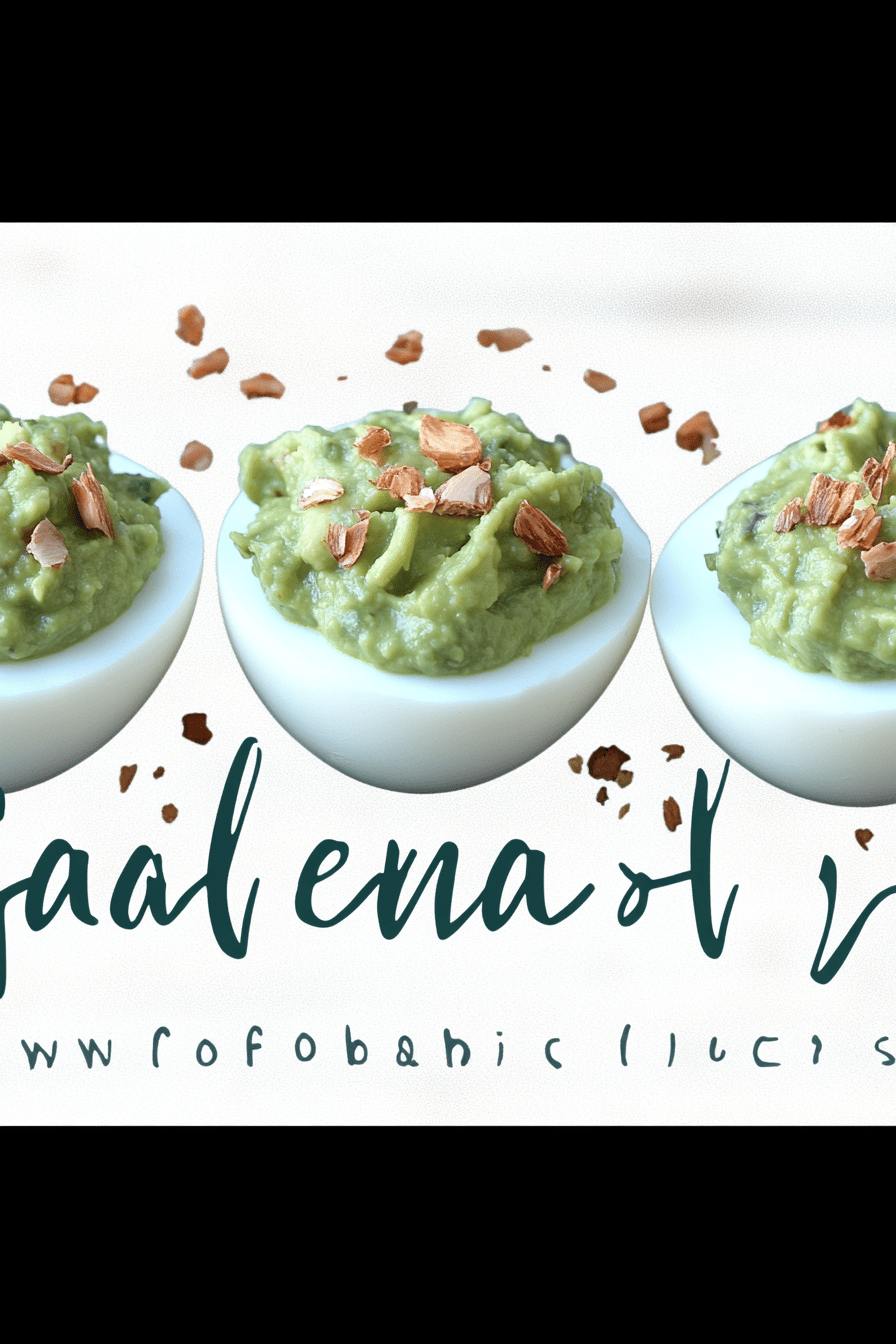 Guacamole Deviled Eggs ingredients organized and measured on kitchen counter