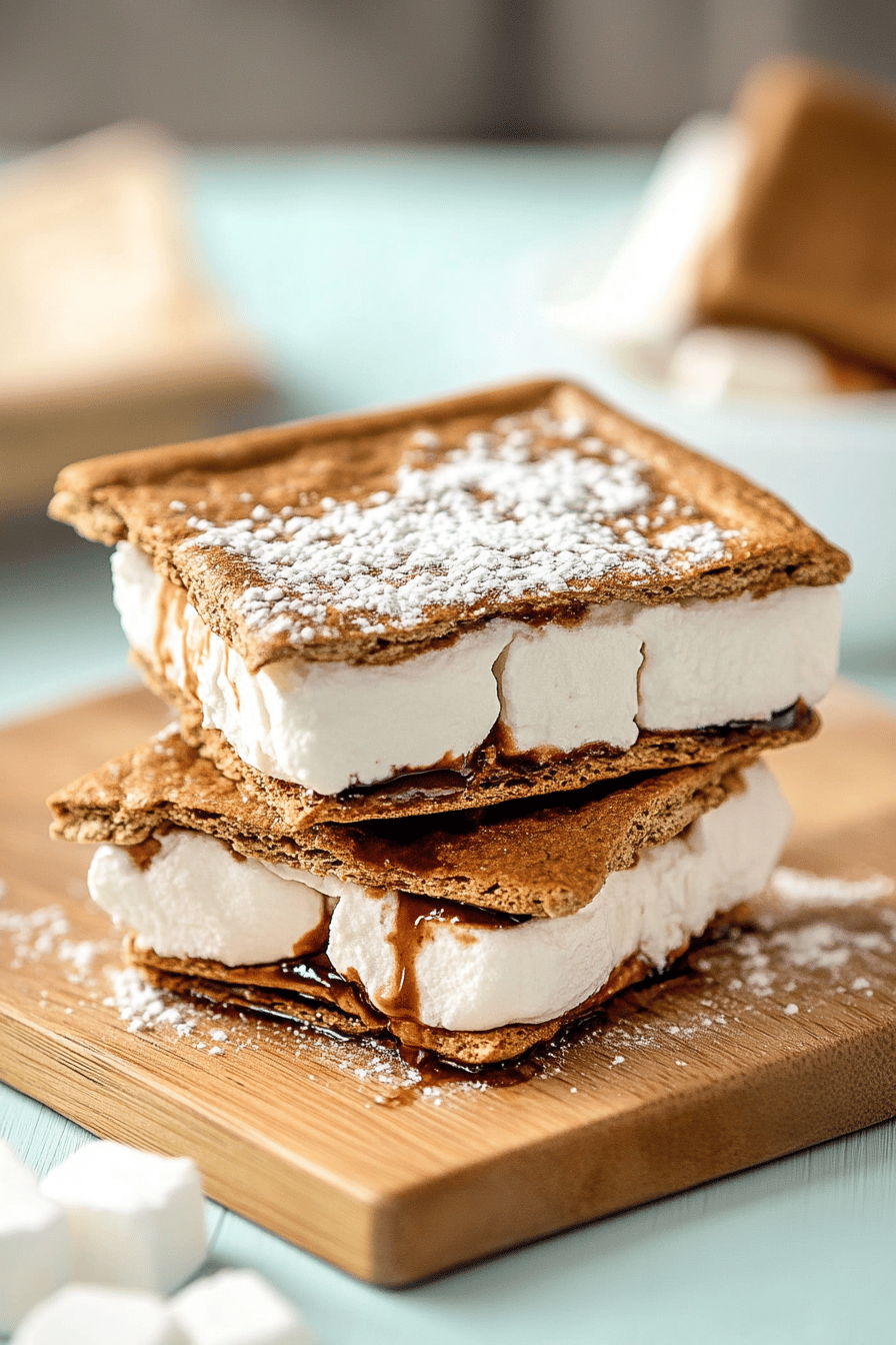 Homemade Marshmallows slice on plate showing perfect texture and swirl pattern