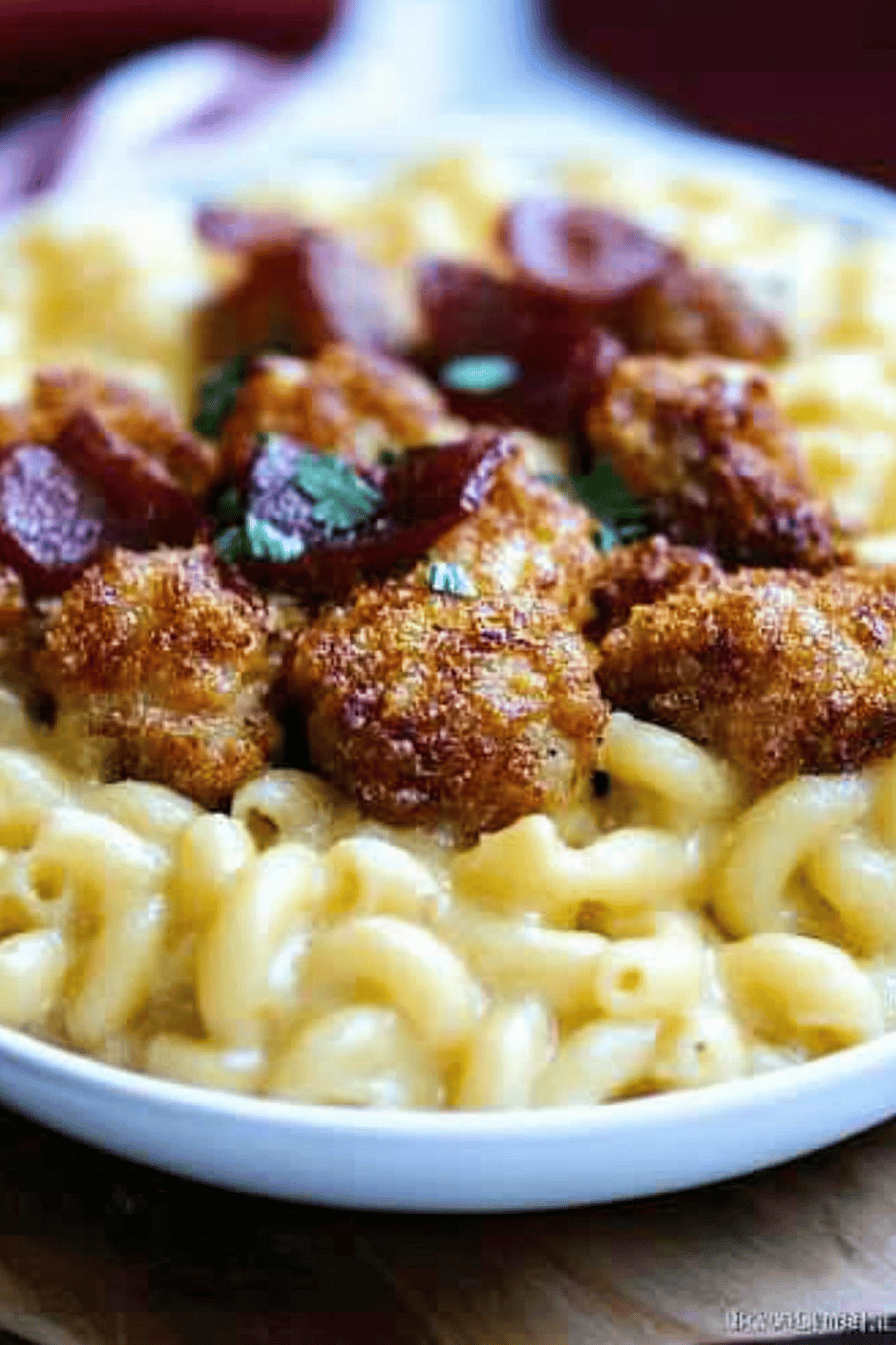 Honey pepper chicken mac and cheese ingredients organized and measured on kitchen counter