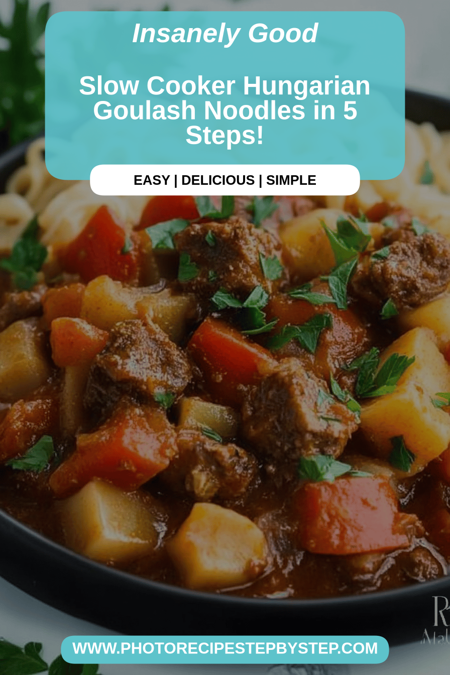 Hungarian Goulash final dish beautifully presented and ready to serve