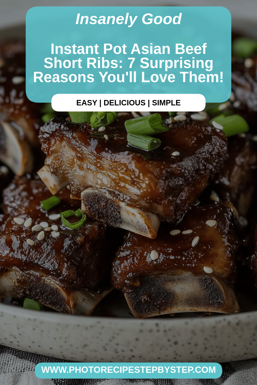 Instant Pot Asian Beef Short Ribs final dish beautifully presented and ready to serve