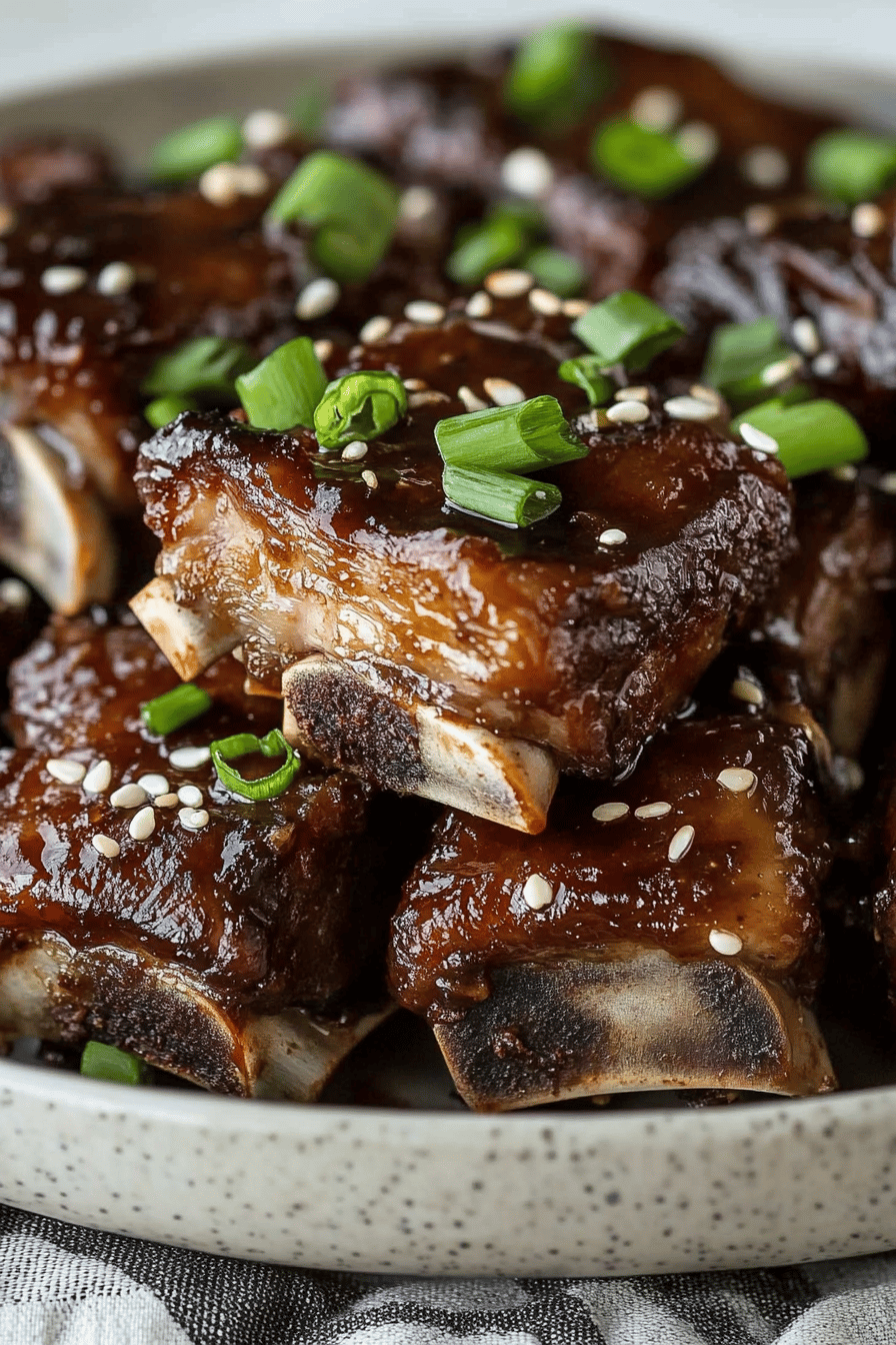 Instant Pot Asian Beef Short Ribs ingredients organized and measured on kitchen counter