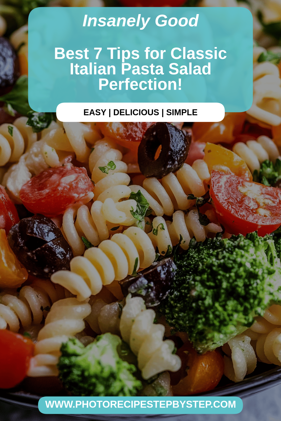 Italian Pasta Salad Tips final dish beautifully presented and ready to serve