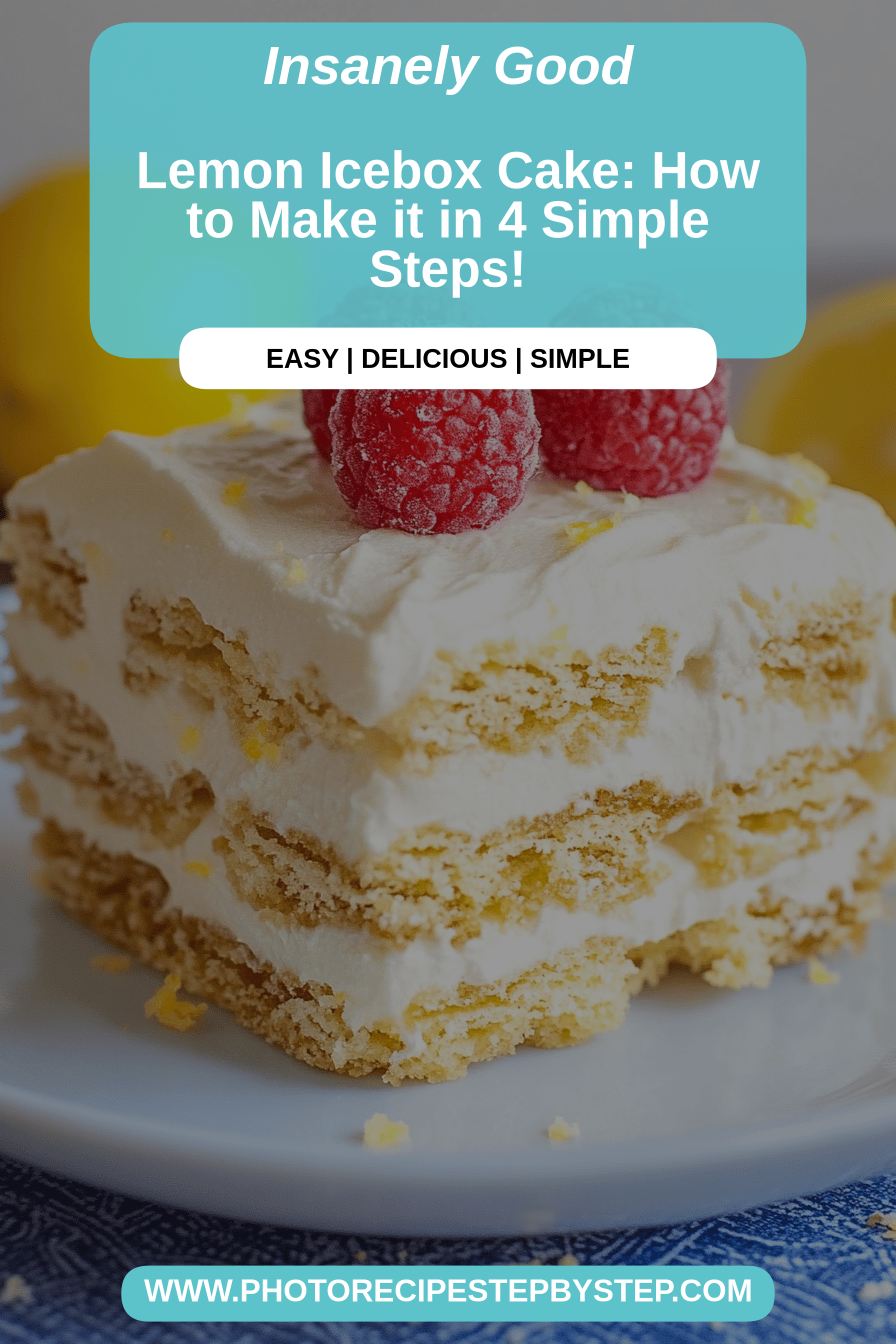 Lemon Icebox Cake final dish beautifully presented and ready to serve