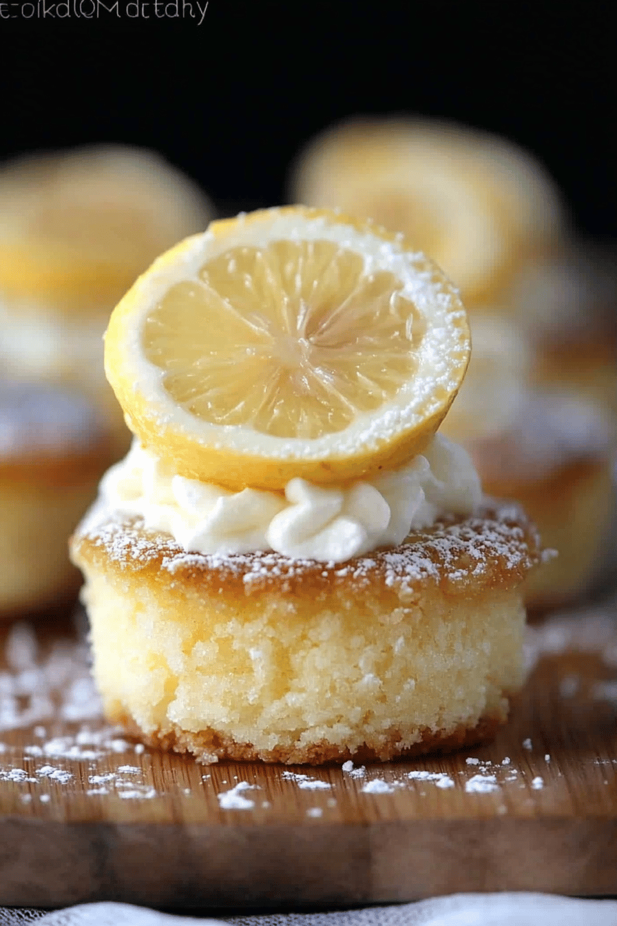 Lemon cakes ingredients organized and measured on kitchen counter