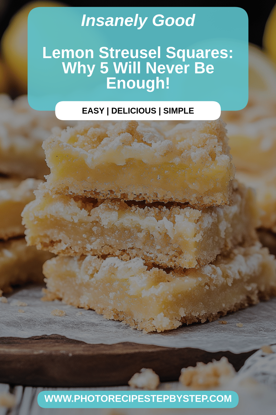 Lemon streusel squares final dish beautifully presented and ready to serve