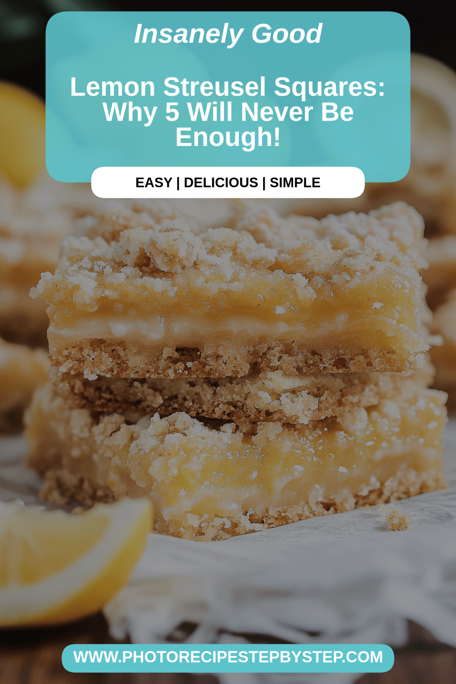 Lemon streusel squares final dish beautifully presented and ready to serve