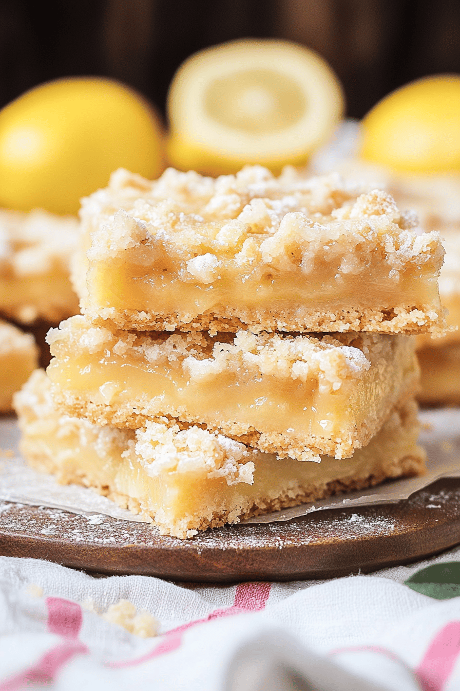 Lemon streusel squares slice on plate showing perfect texture and swirl pattern