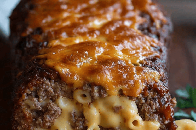 Macaroni Cheese Stuffed Meatloaf