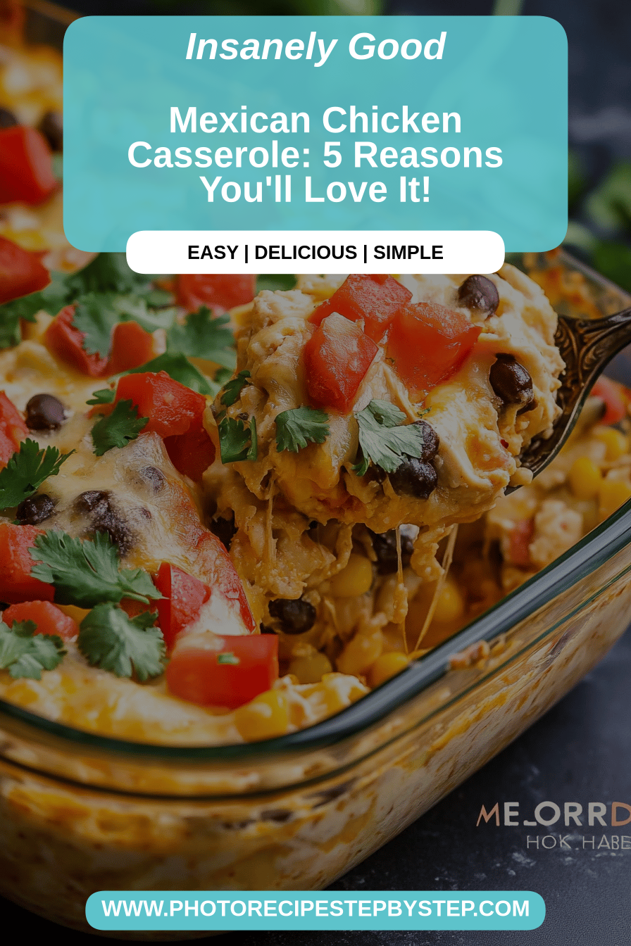 Mexican chicken casserole final dish beautifully presented and ready to serve