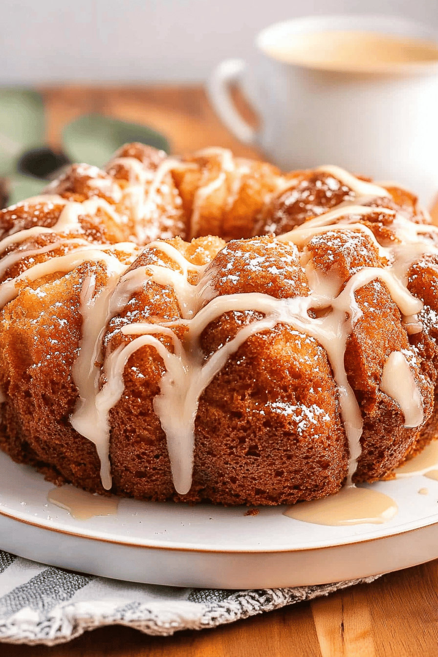 Monkey Bread Recipe slice on plate showing perfect texture and swirl pattern