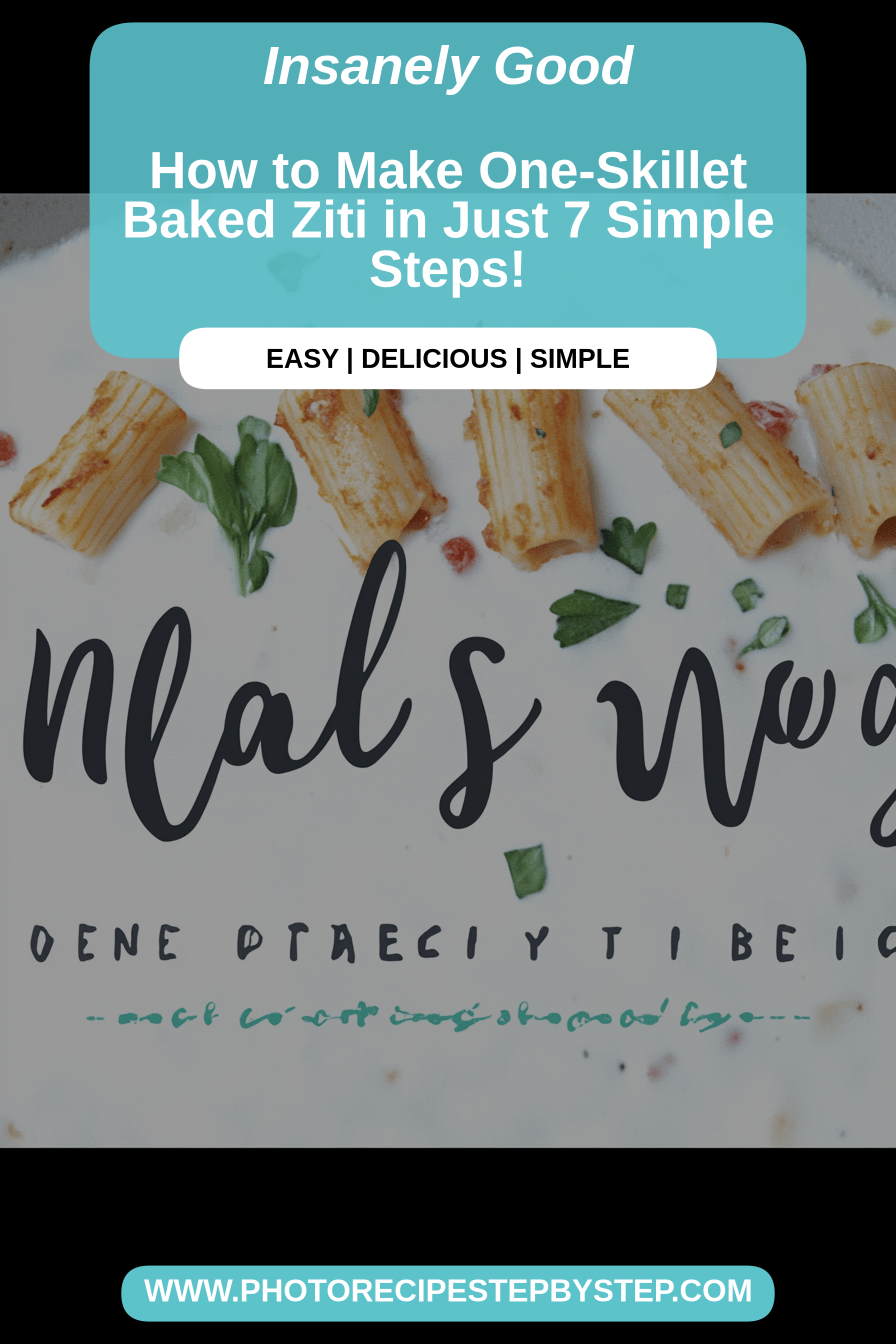 One-Skillet Baked Ziti final dish beautifully presented and ready to serve