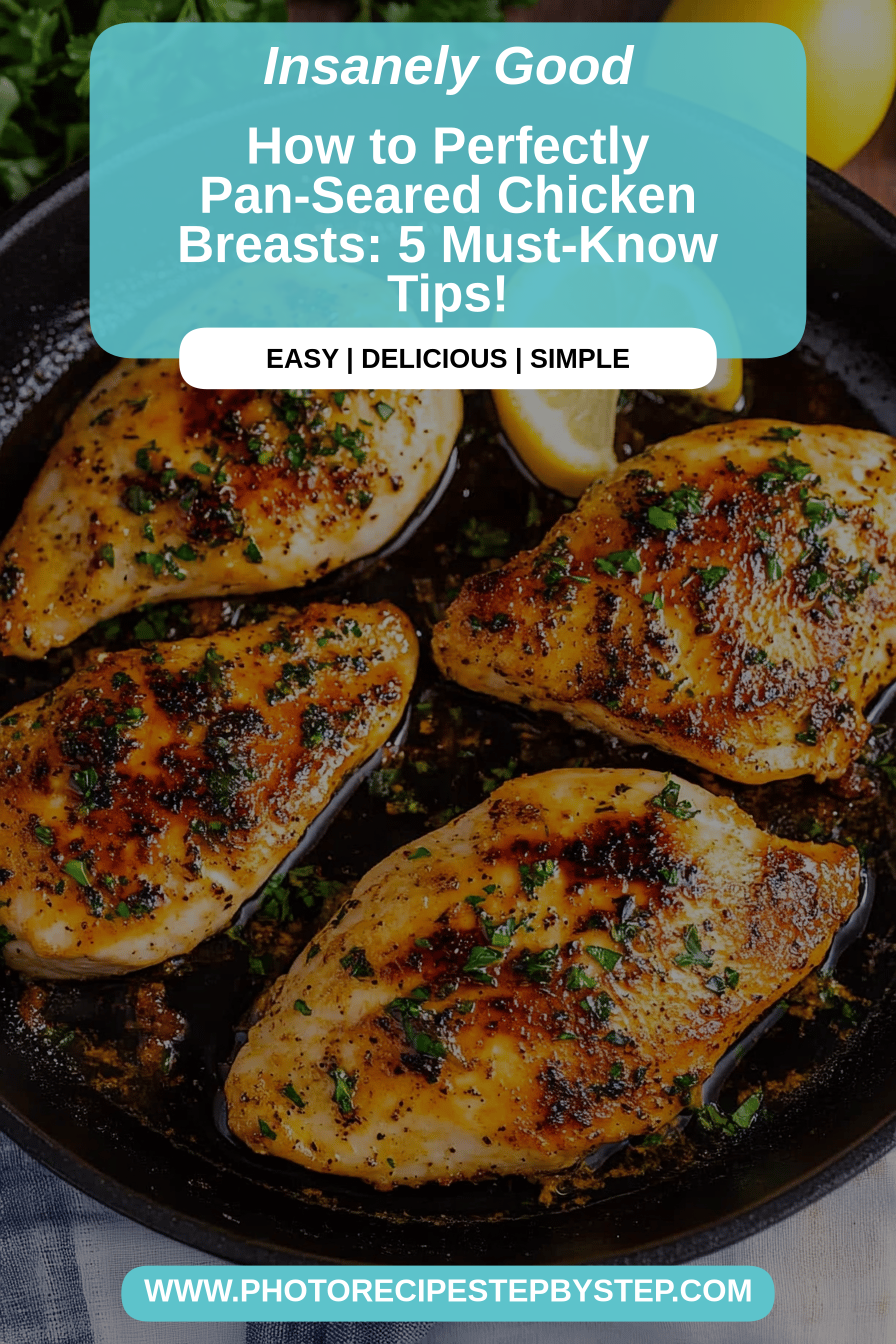 Pan-Seared Chicken Breasts final dish beautifully presented and ready to serve