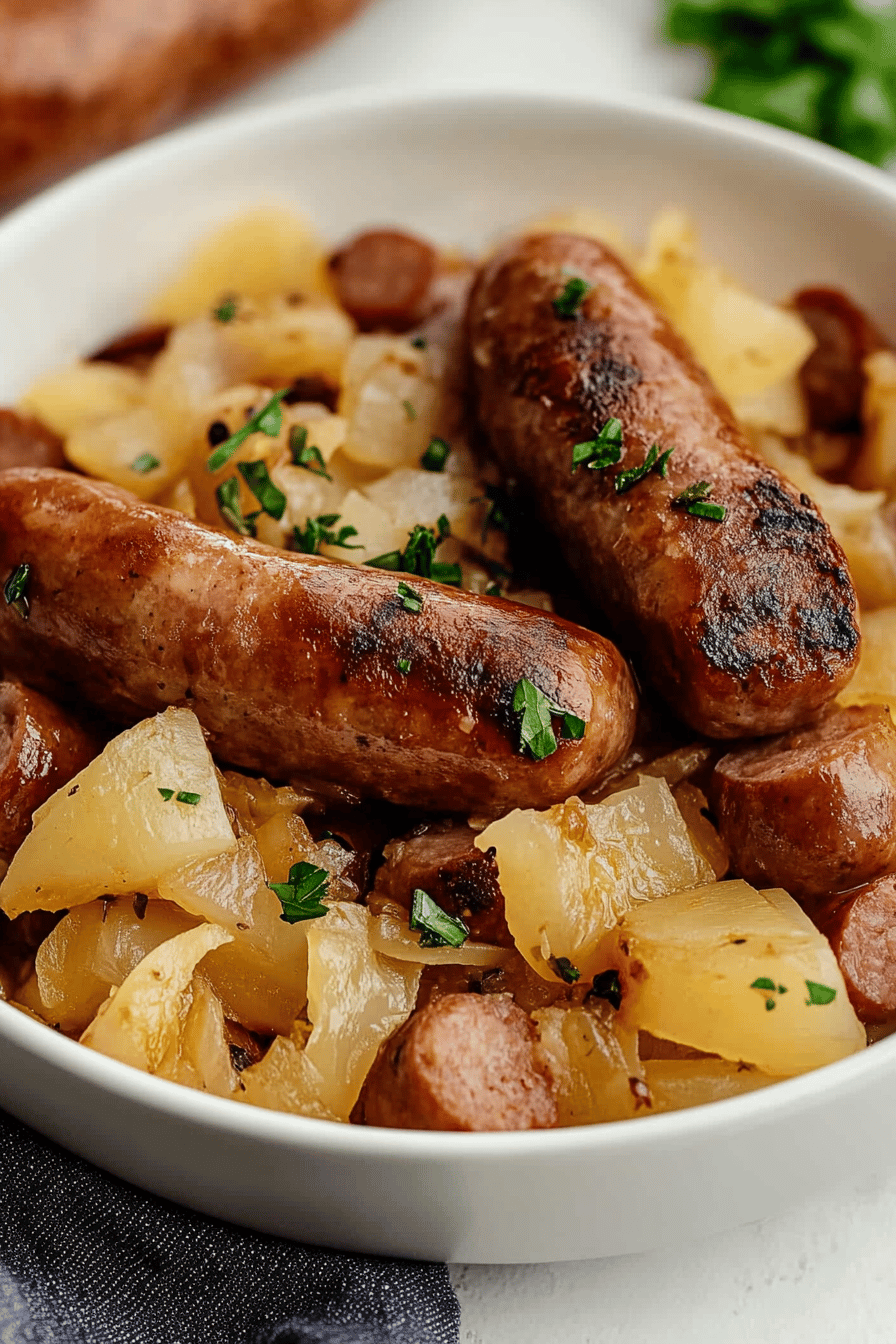 Polish sausage recipe slice on plate showing perfect texture and swirl pattern
