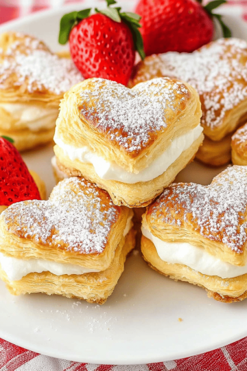 Puff pastry hearts
