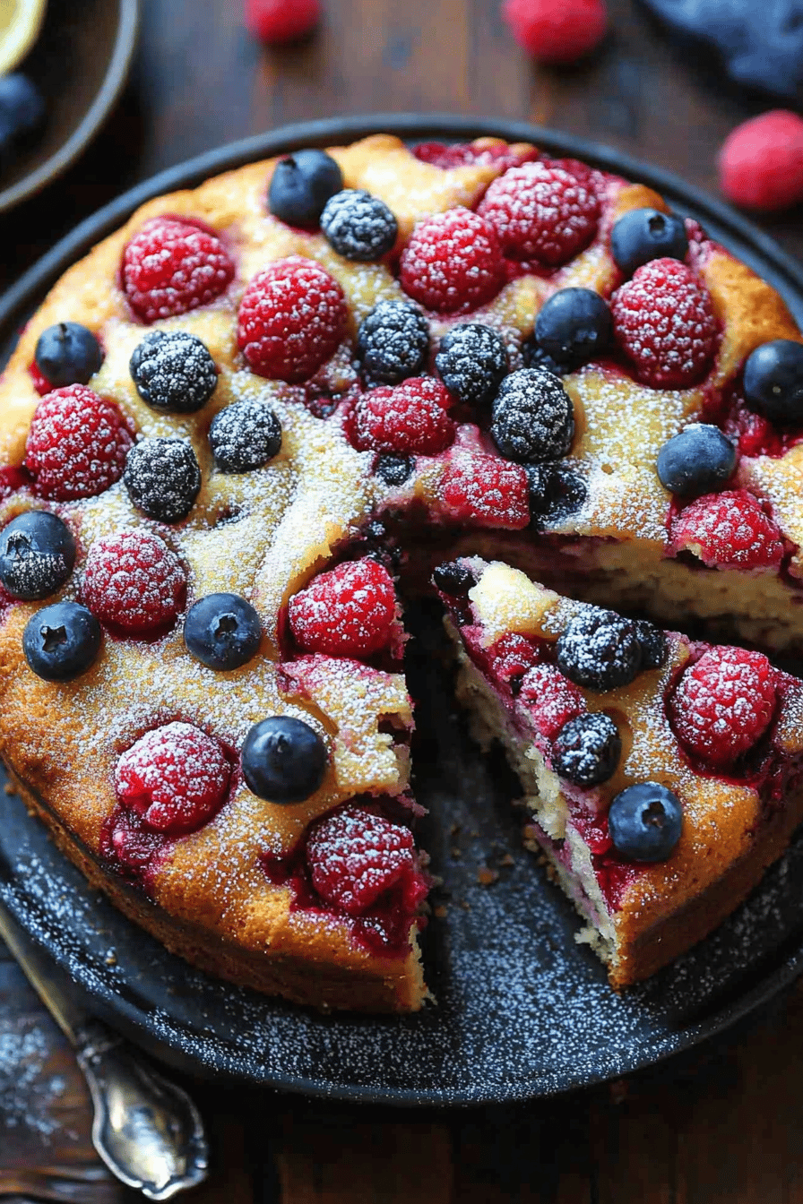 Raspberry Lemon Cake Recipe ingredients organized and measured on kitchen counter