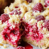 Raspberry protein cake