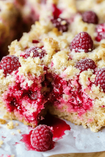 Raspberry protein cake