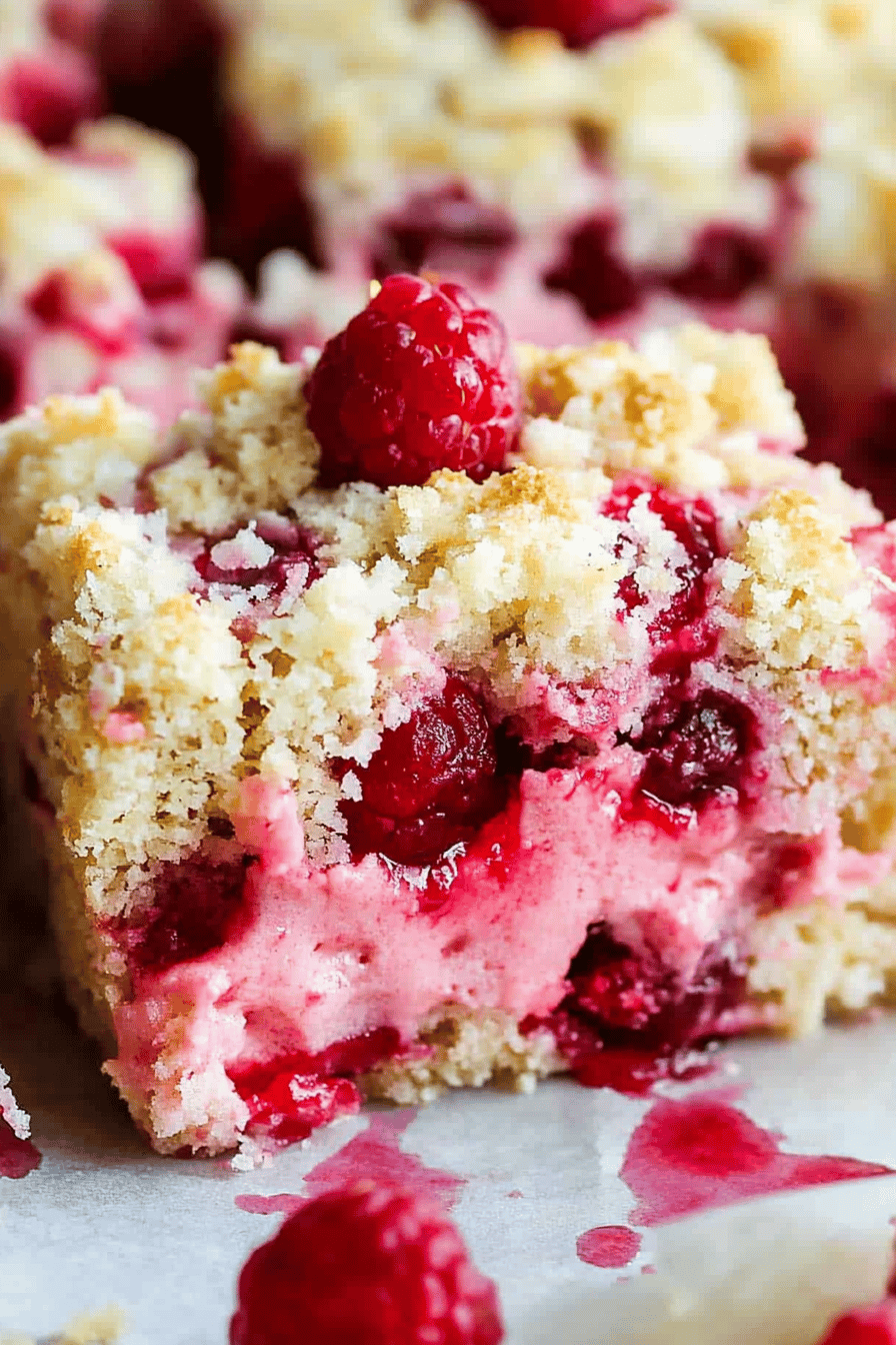 Raspberry protein cake slice on plate showing perfect texture and swirl pattern