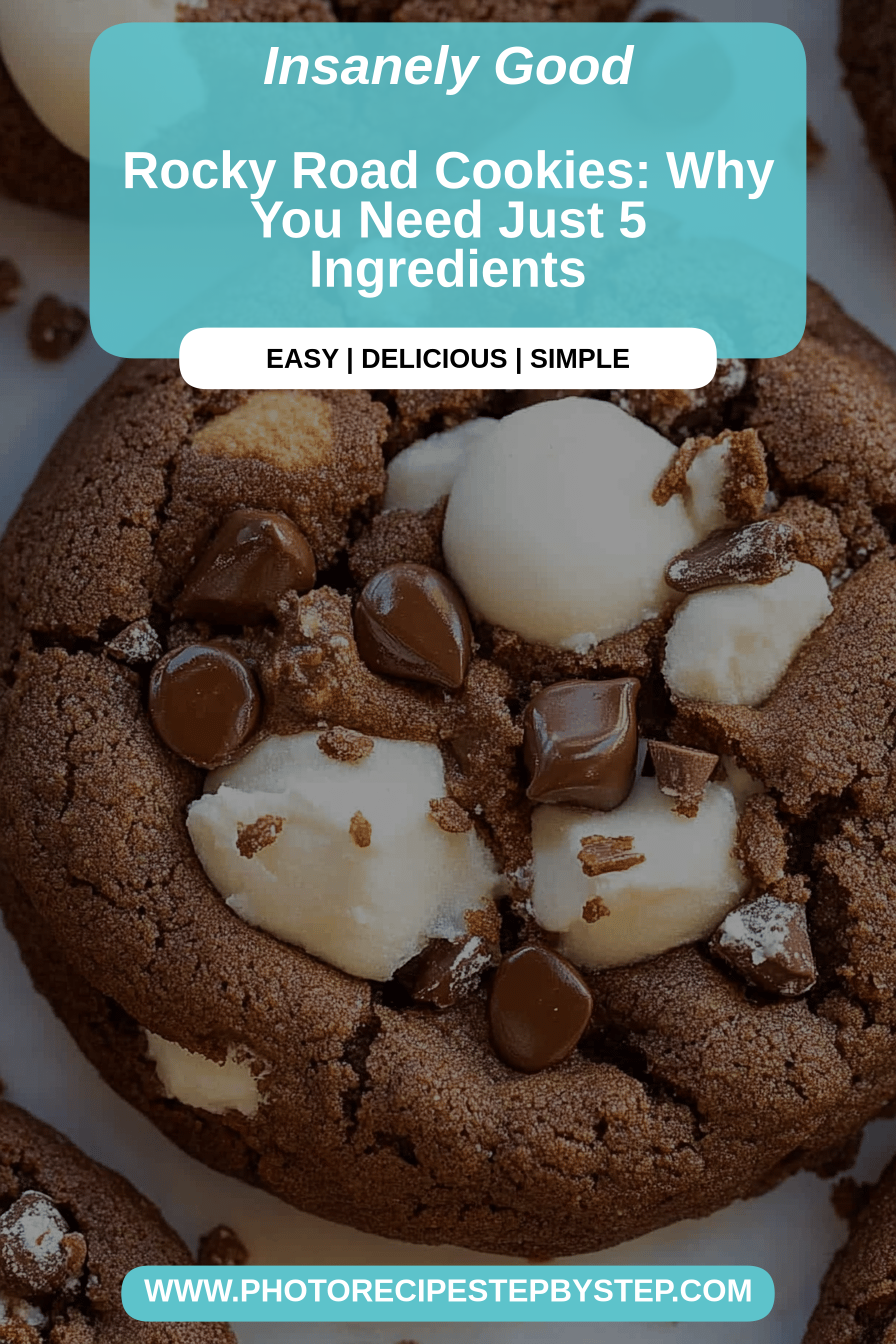 Rocky Road Cookies final dish beautifully presented and ready to serve