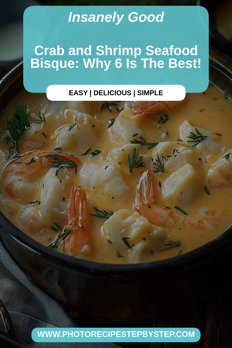 Seafood bisque final dish beautifully presented and ready to serve