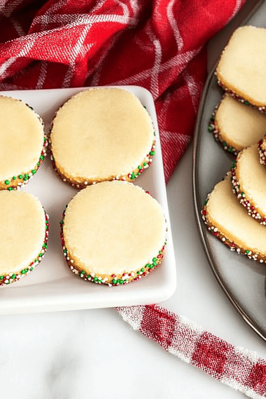 Shortbread cookies slice on plate showing perfect texture and swirl pattern
