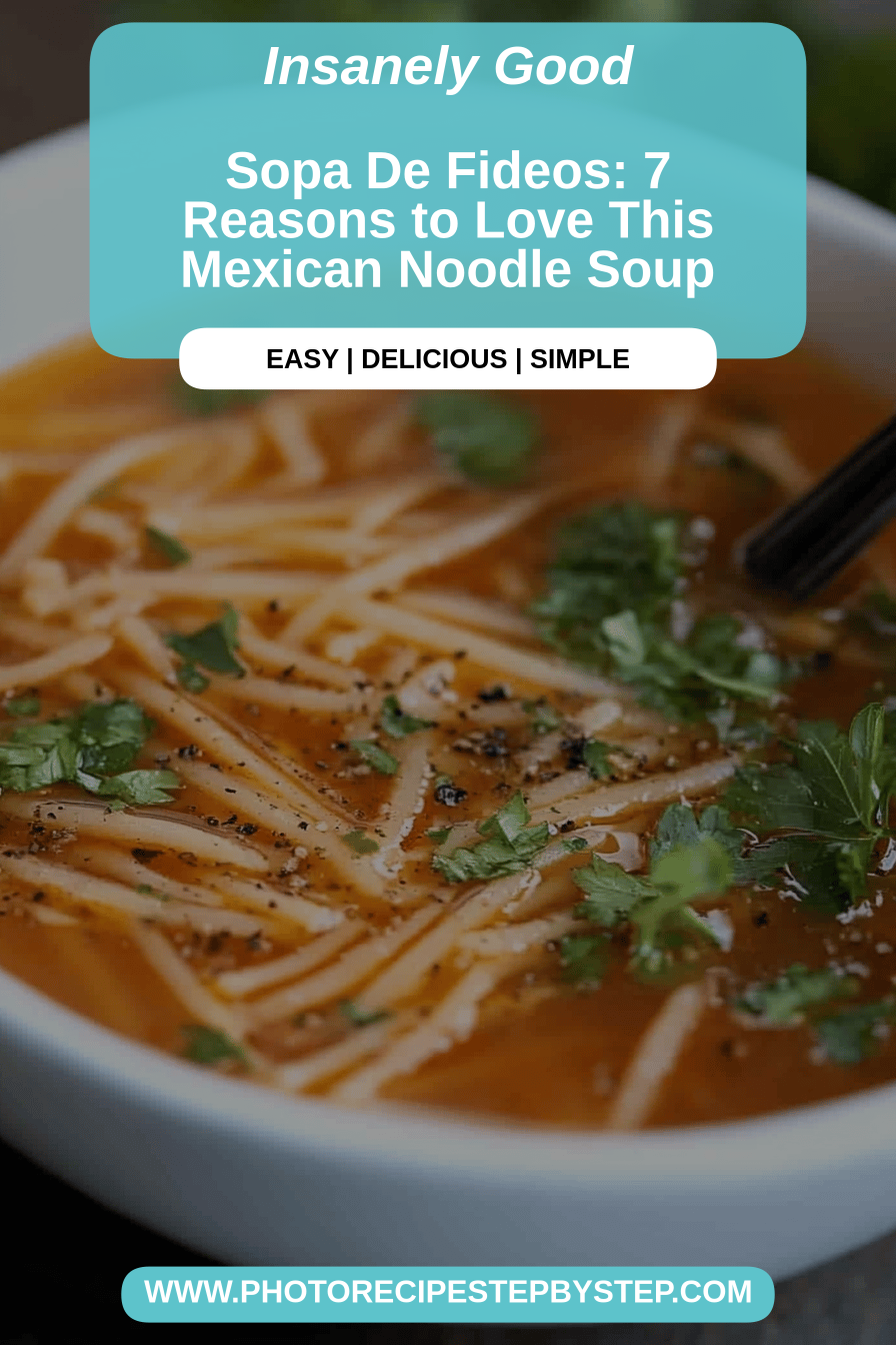 Sopa de fideos final dish beautifully presented and ready to serve