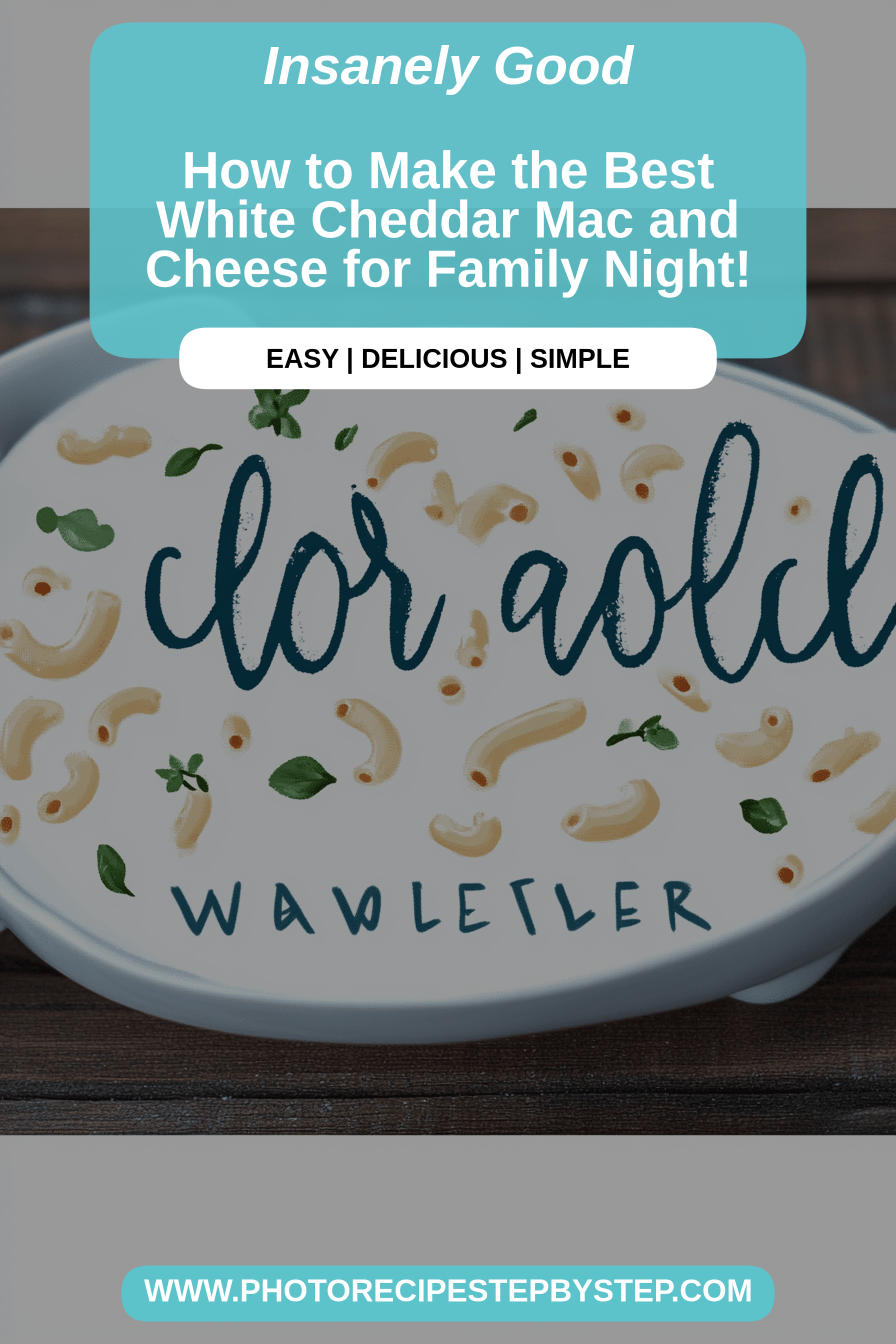 White Cheddar Mac and Cheese final dish beautifully presented and ready to serve