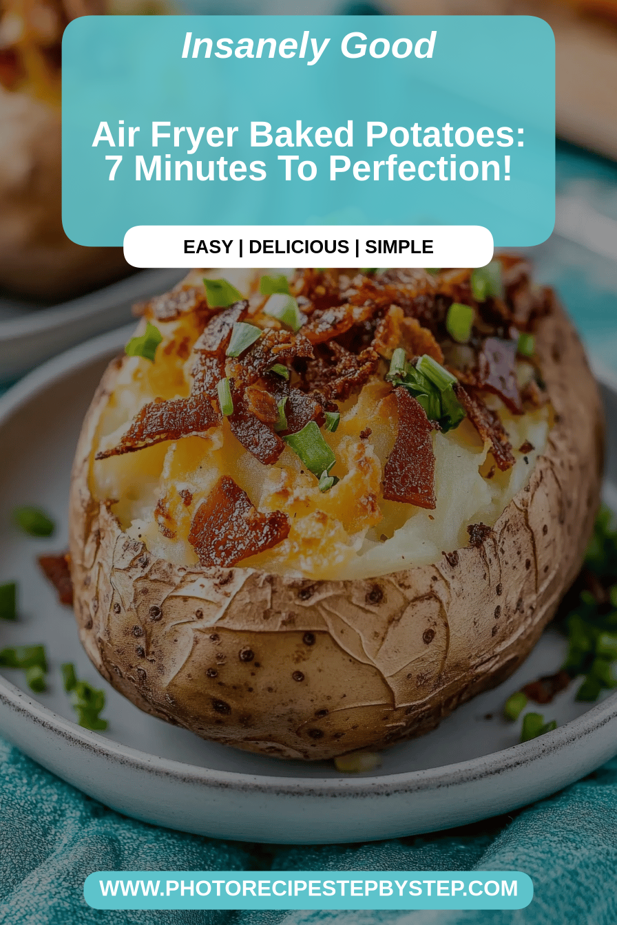 air fryer baked potato final dish beautifully presented and ready to serve