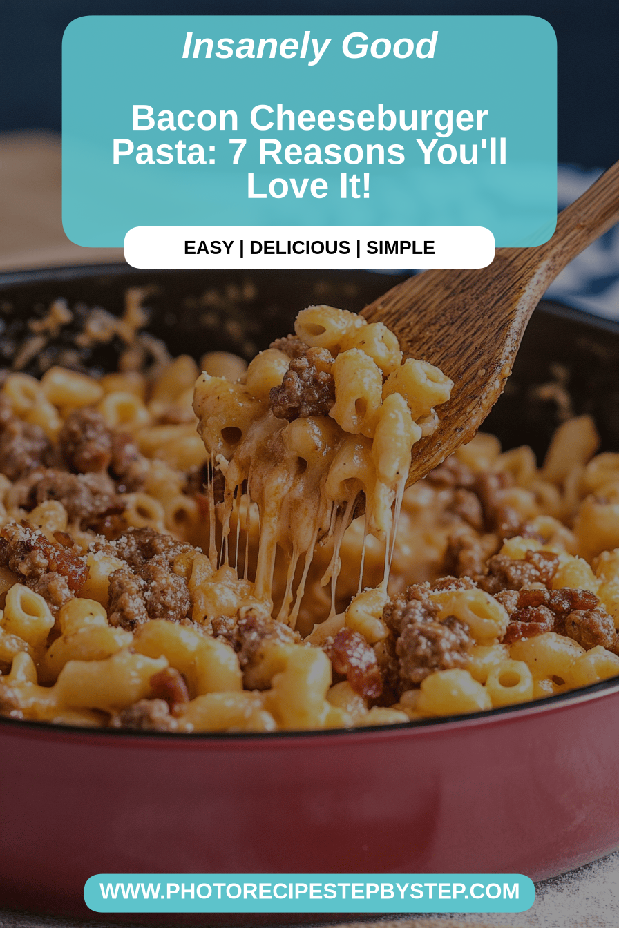 bacon cheeseburger pasta final dish beautifully presented and ready to serve