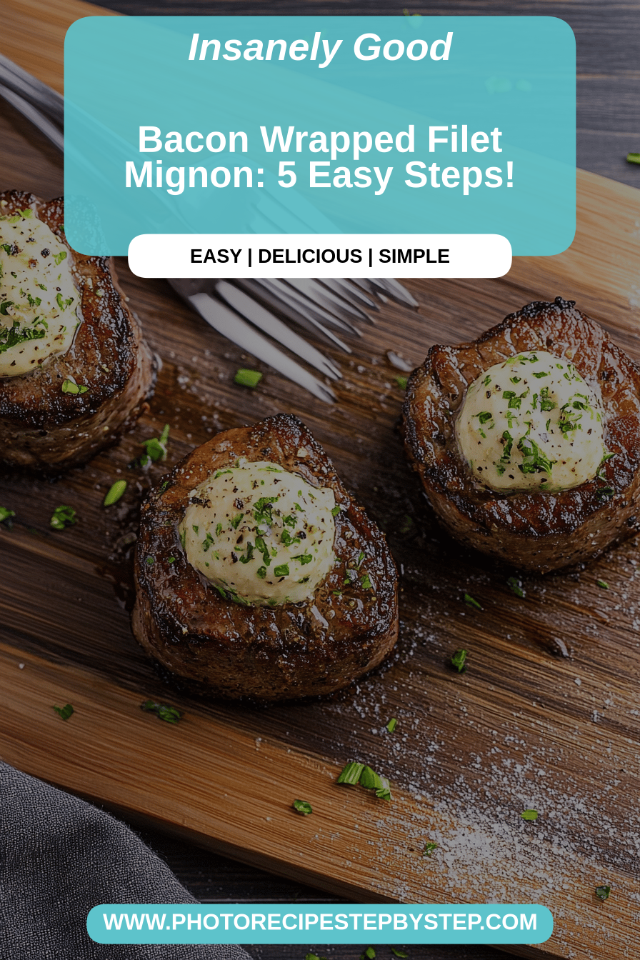 bacon wrapped filet mignon final dish beautifully presented and ready to serve