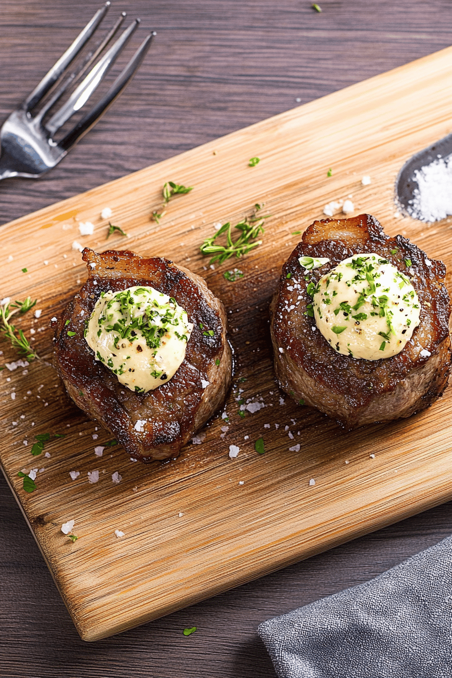 bacon wrapped filet mignon slice on plate showing perfect texture and swirl pattern