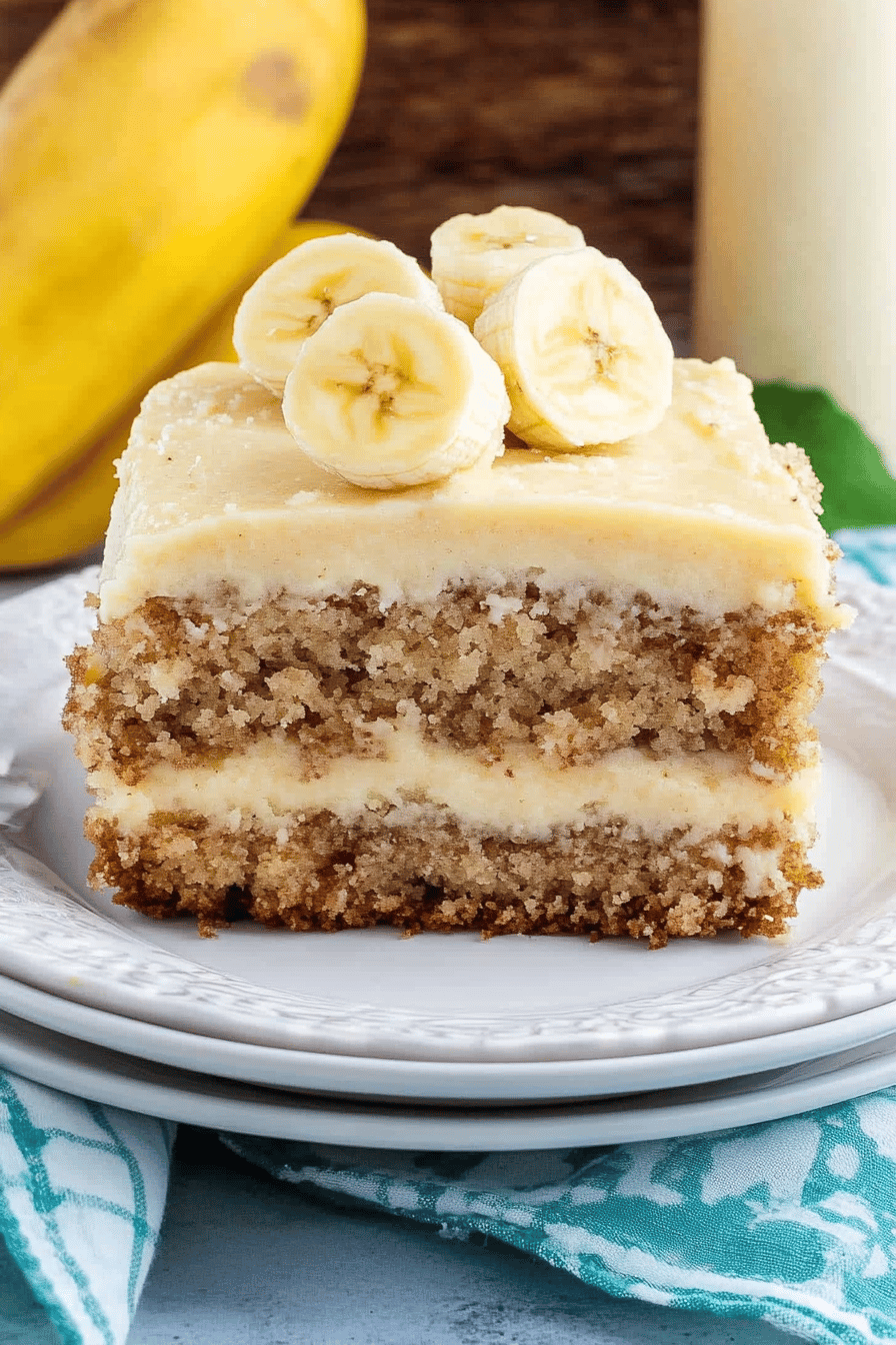 banana cake ingredients organized and measured on kitchen counter