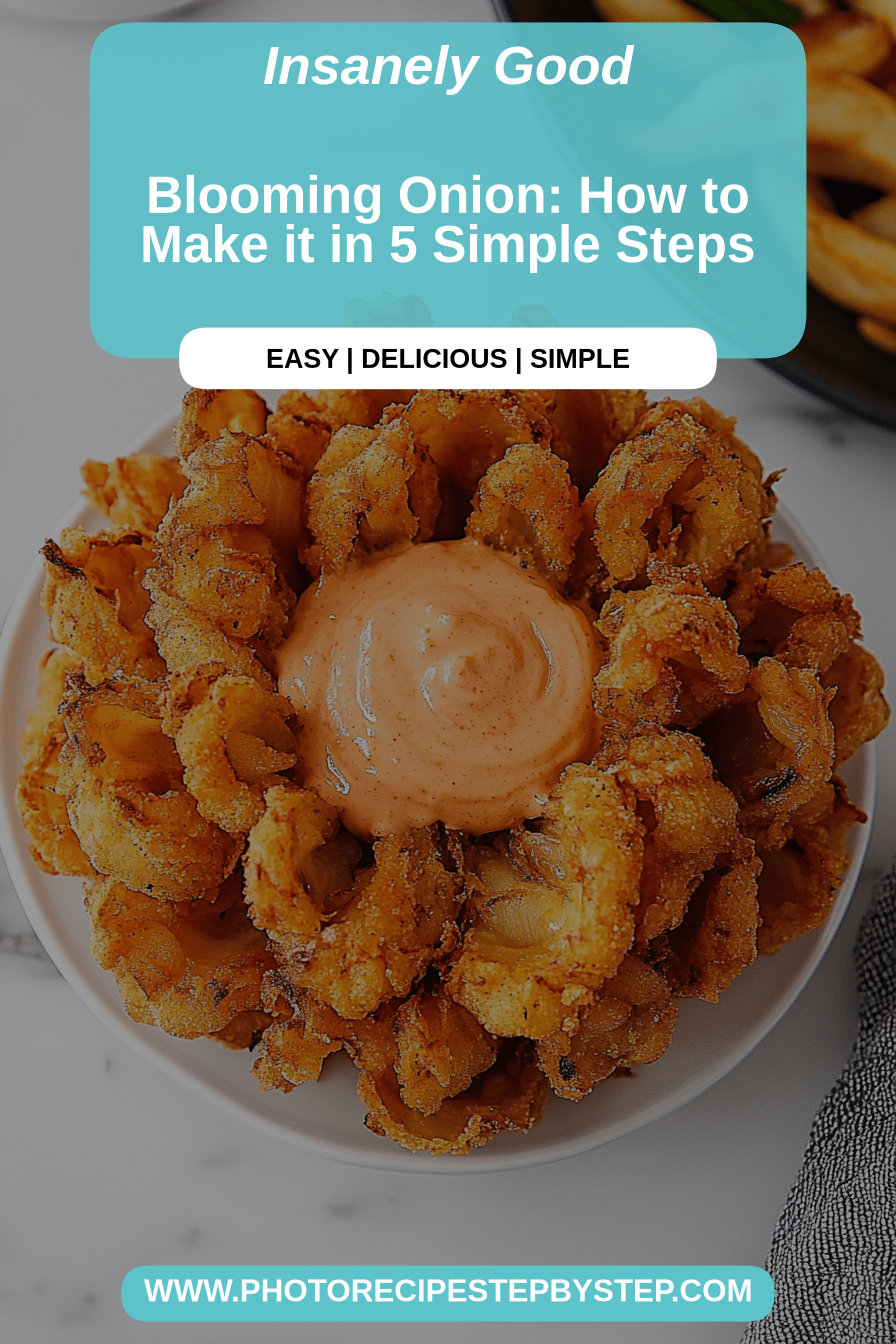 blooming onion final dish beautifully presented and ready to serve