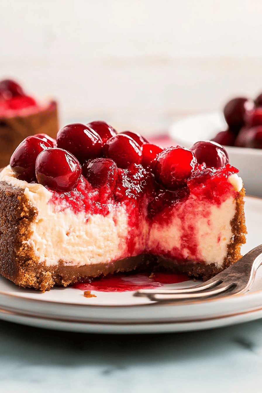 cherry cheesecake ingredients organized and measured on kitchen counter