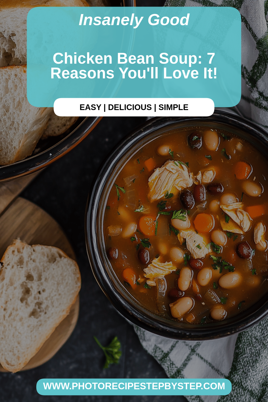 chicken bean soup final dish beautifully presented and ready to serve