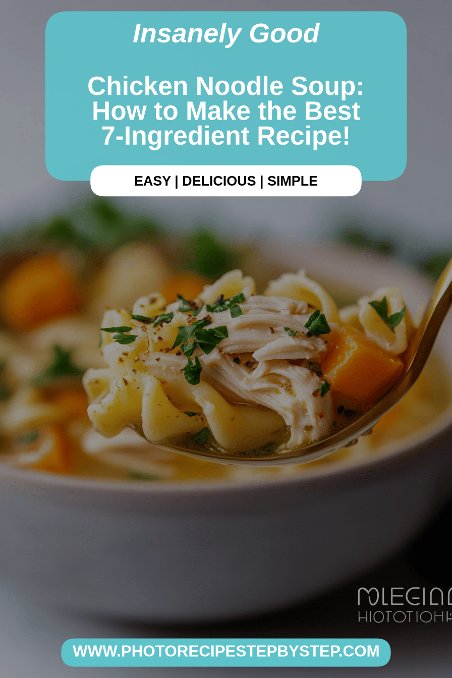 chicken noodle soup final dish beautifully presented and ready to serve