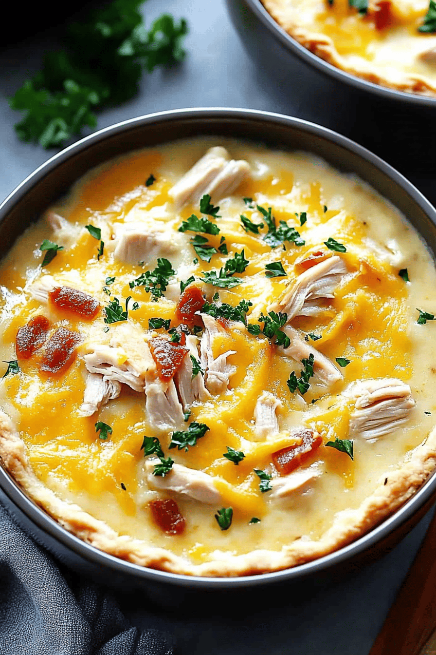 chicken pot pie slice on plate showing perfect texture and swirl pattern