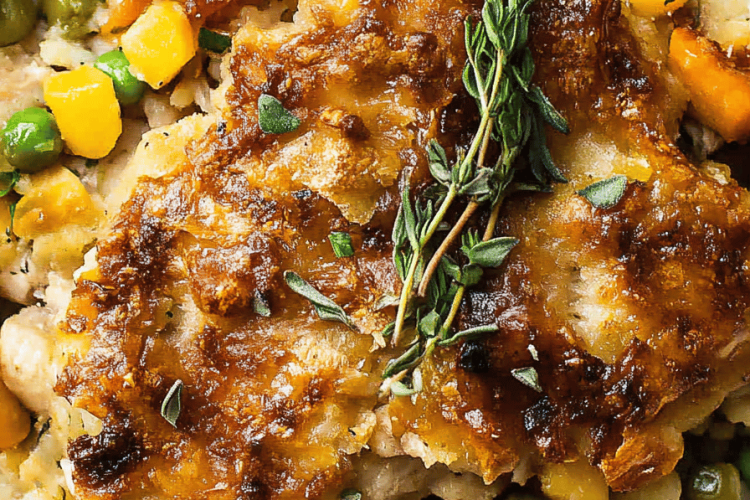 chicken pot pie skillet