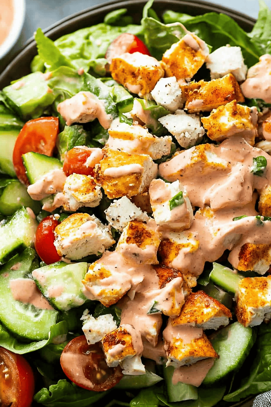 chicken salad recipe slice on plate showing perfect texture and swirl pattern